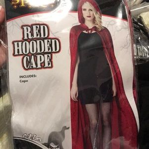 Red hooded cape